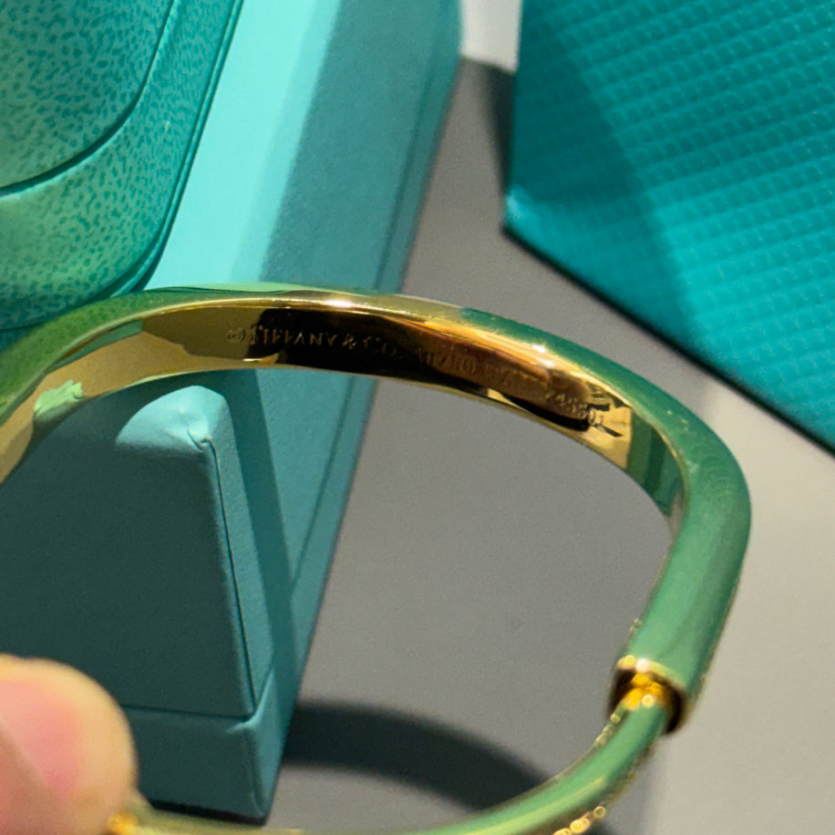 Tiffany Lock Gold Full Taşlı Bileklik