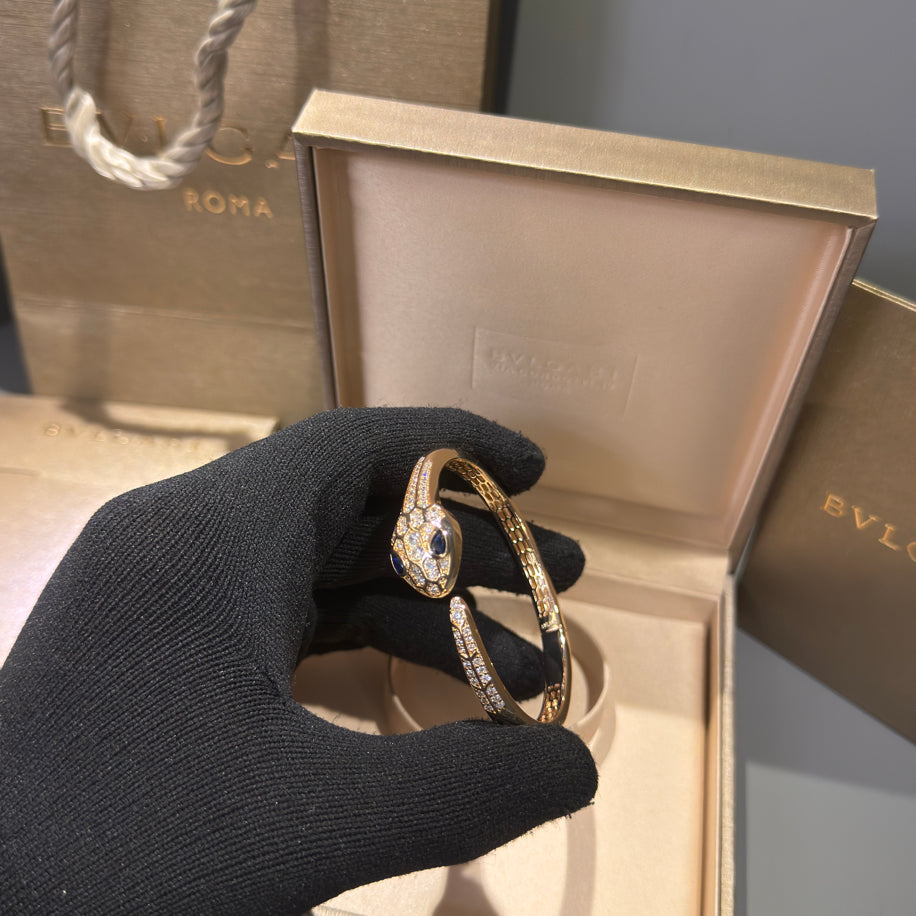 Bvlgari Serpenti Unisex Bileklik (Rose Taşlı )
