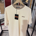 Zegna Logo Detaylı İthal Kumaş Bisiklet Yaka T-Shirt