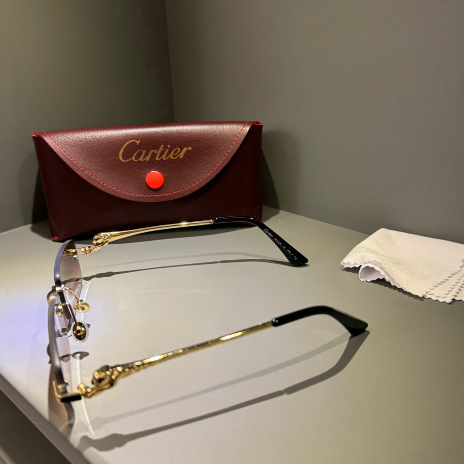 Cartier Unisex Gözlük ( Kahve Cam Gold Sap)