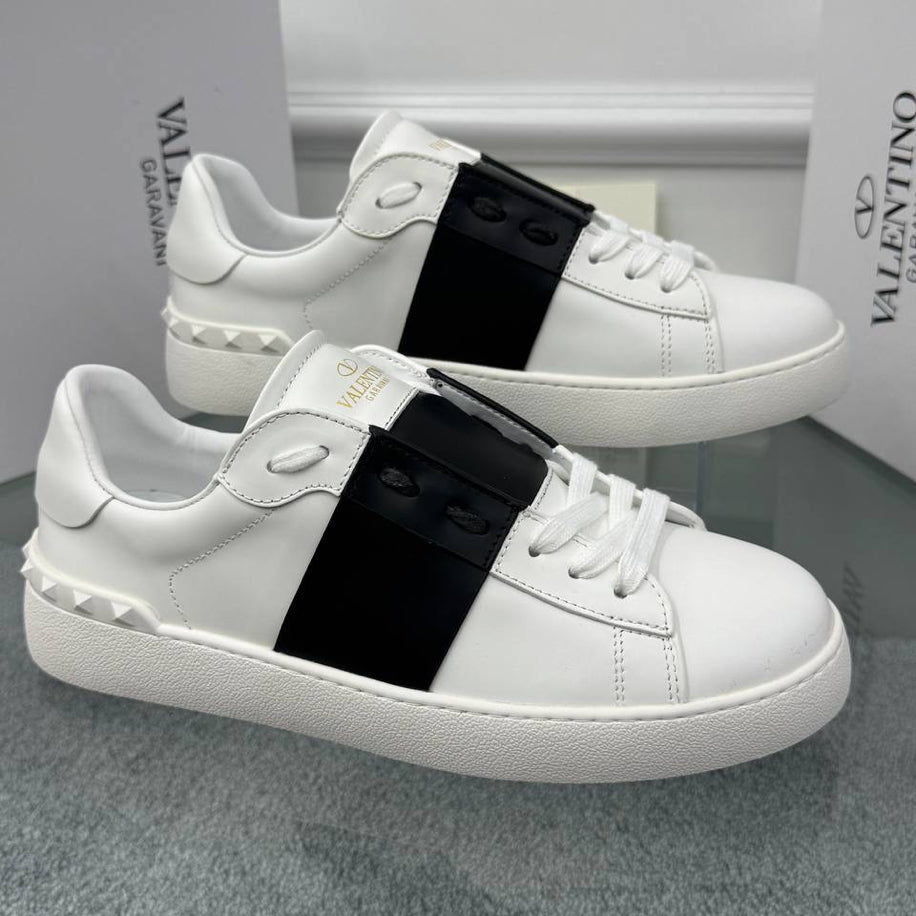 Valentino Open Leather Sneakers