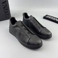 ZEGNA Triple Stitch Leather Sneaker