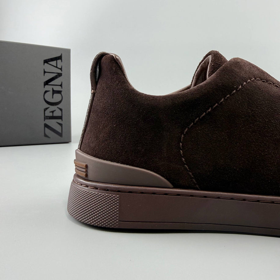 ZEGNA Triple Stitch Suede Sneaker