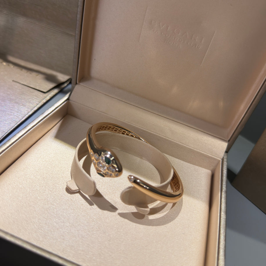 Bvlgari Serpenti Unisex Bileklik (Rose Taşlı )