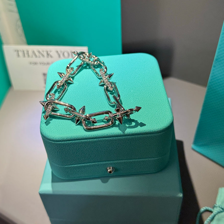 Tiffany Unisex (Full Taşlı Silver )Bileklik