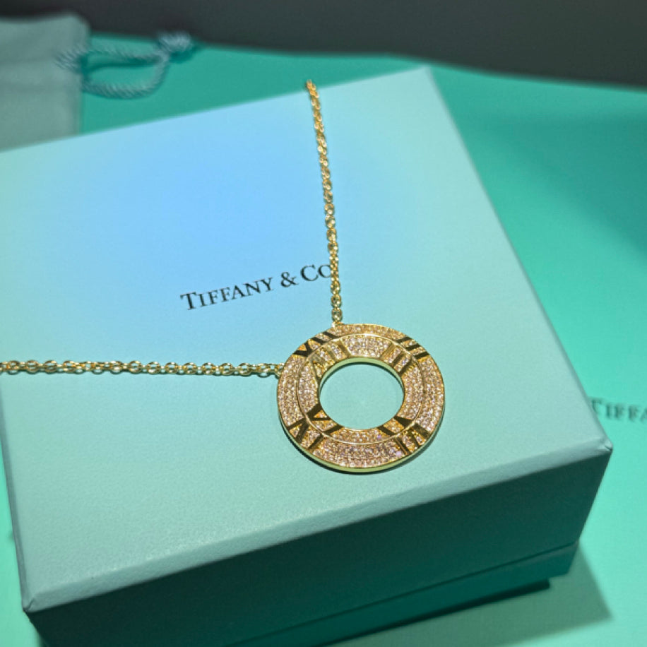 Tiffany Özel Ürün (Gold Taşlı) Kolye