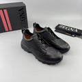 Zegna Leather Triple Stitch Monte Sneakers