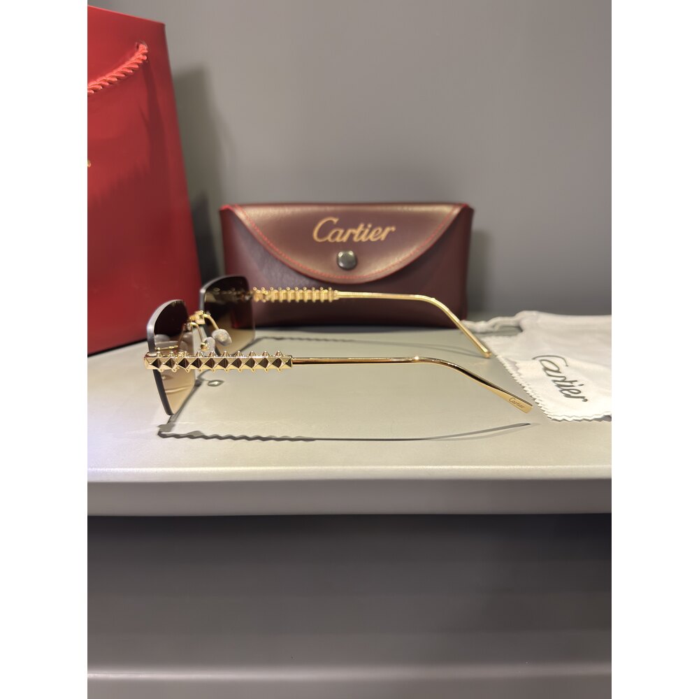 Cartier Gözlük Unisex ( Kahve Cam )