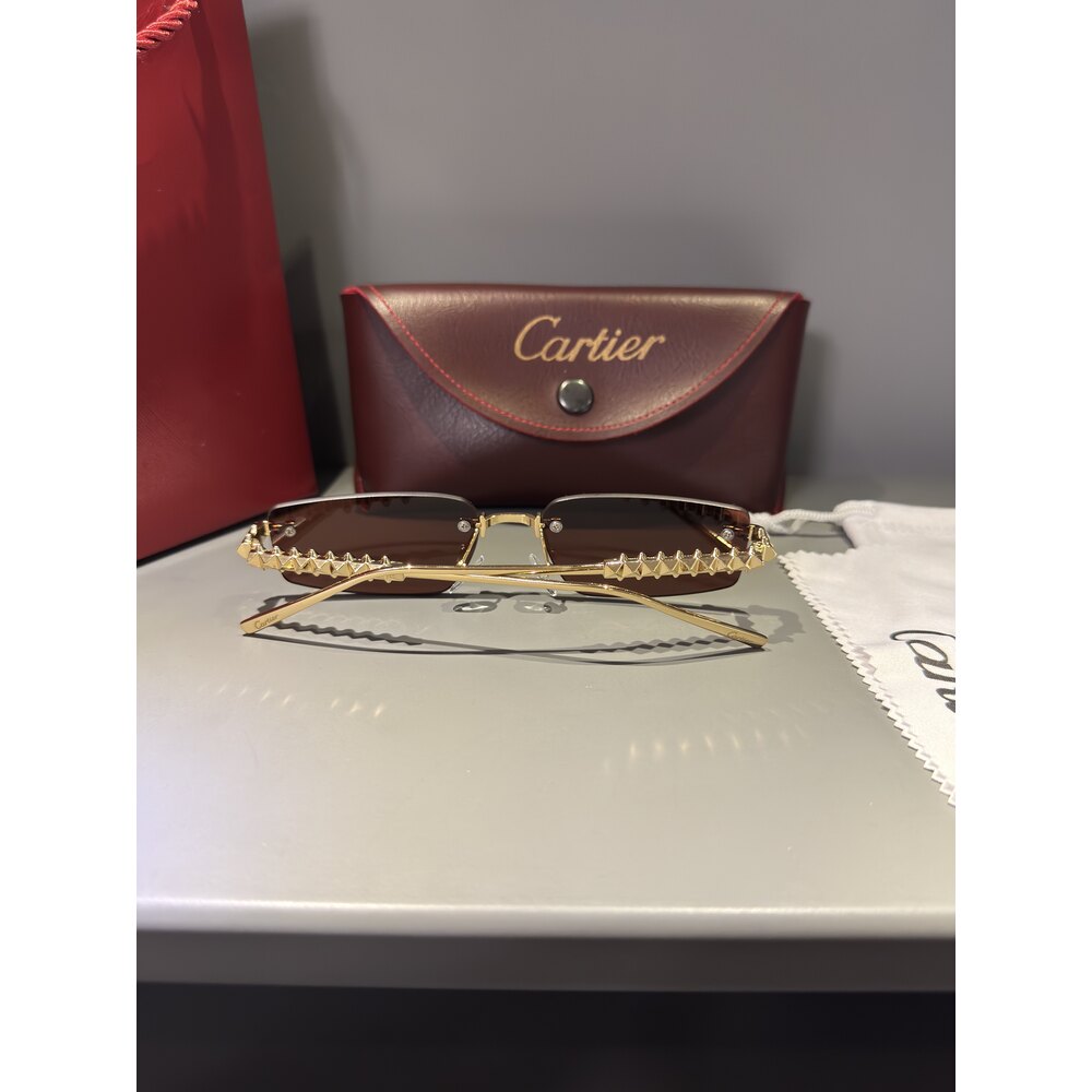 Cartier Gözlük Unisex ( Kahve )