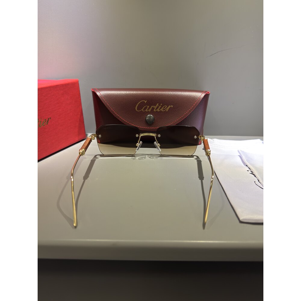 Cartier Gözlük Erkek ( Ahşap Kahve Cam )