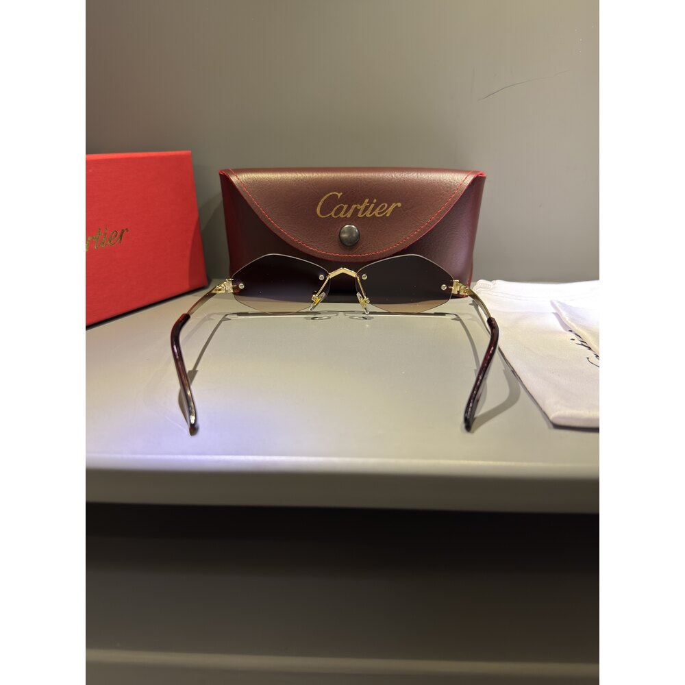 Cartier Gözlük Unisex ( Kahve Cam )