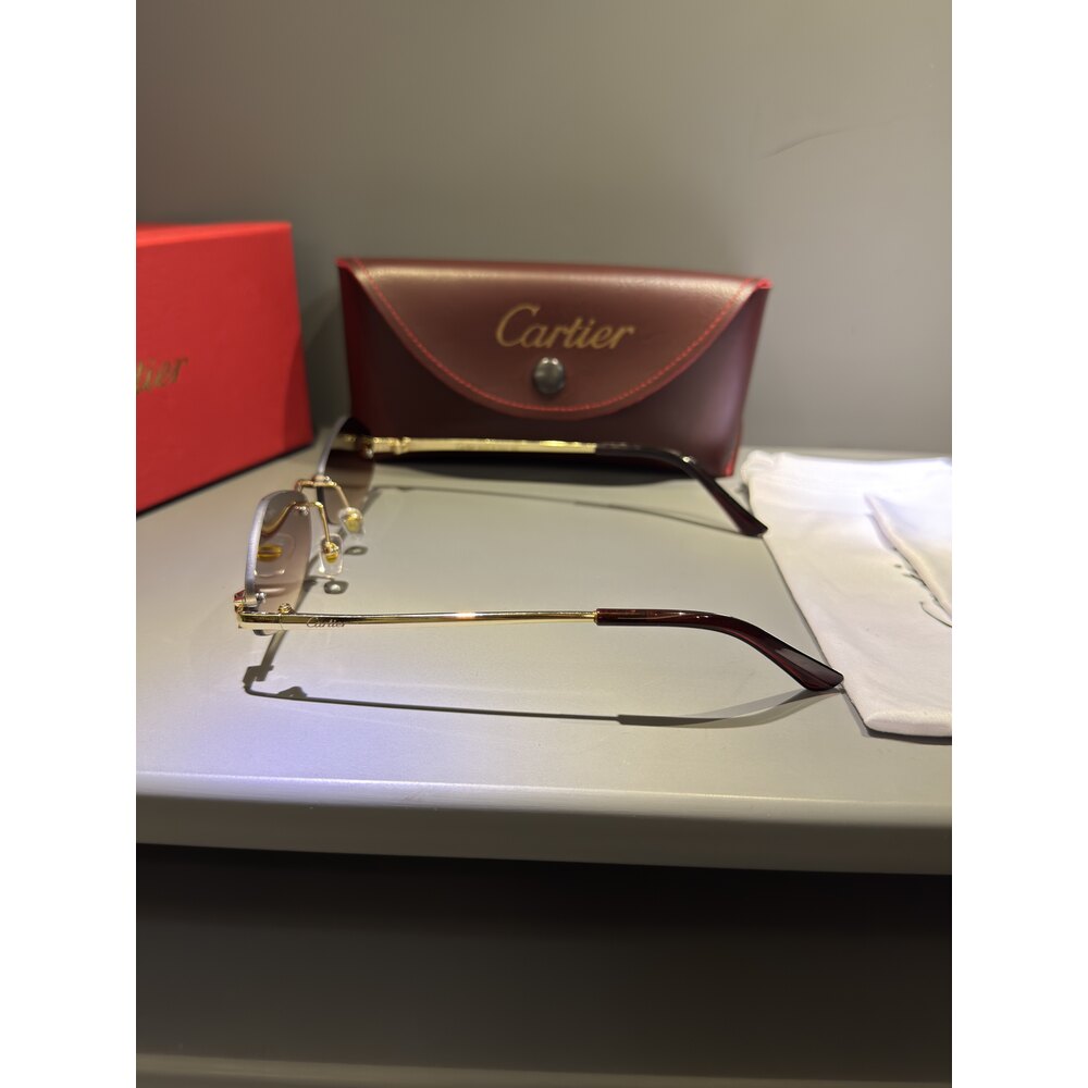 Cartier Gözlük Unisex ( Kahve Cam )