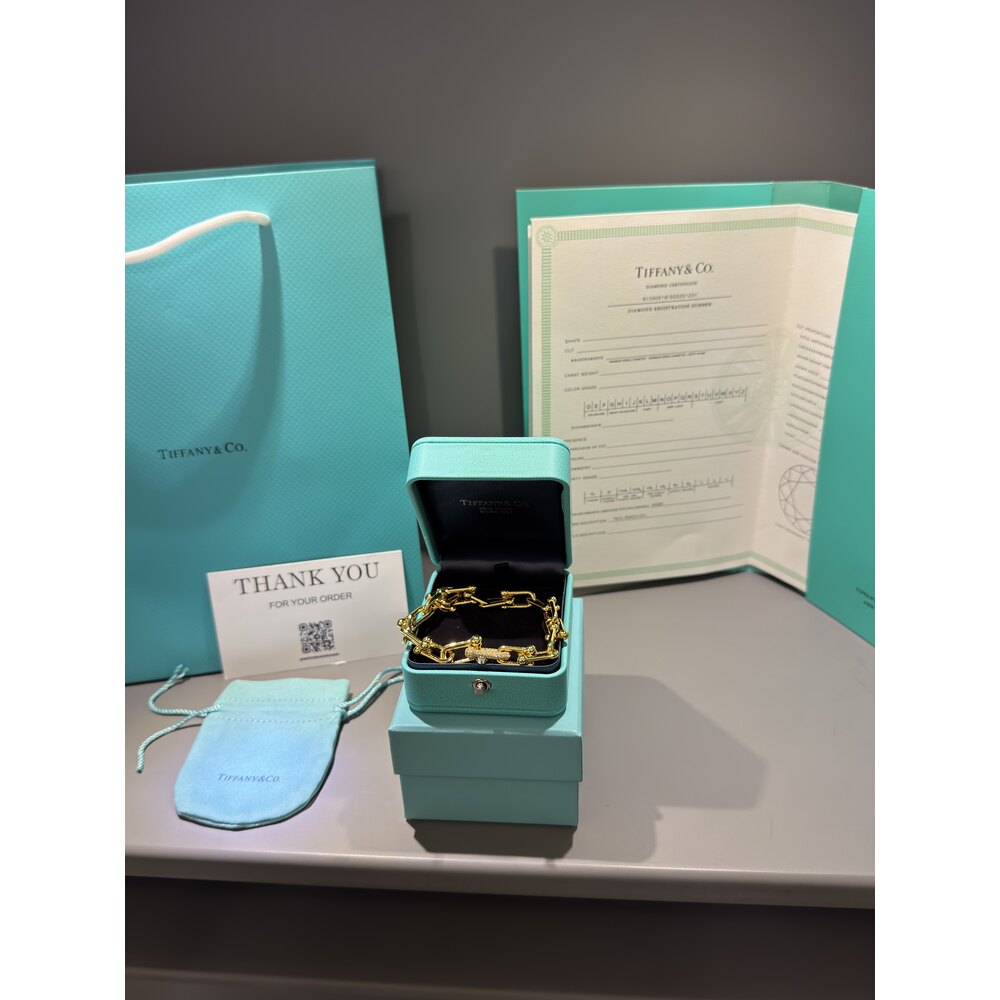 Tiffany Co Unisex Bileklik ( Gold Taşlı )
