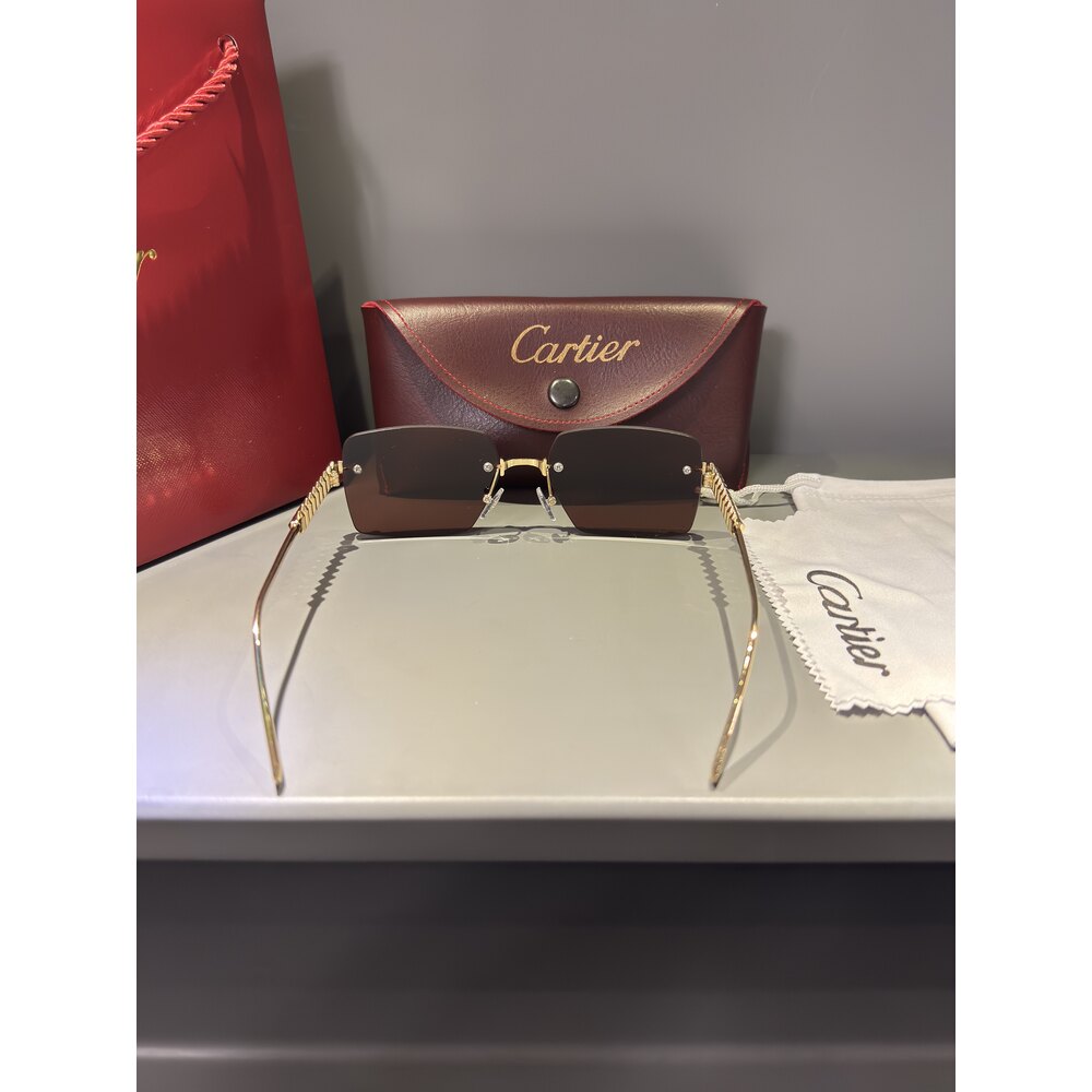 Cartier Gözlük Unisex ( Kahve Cam )