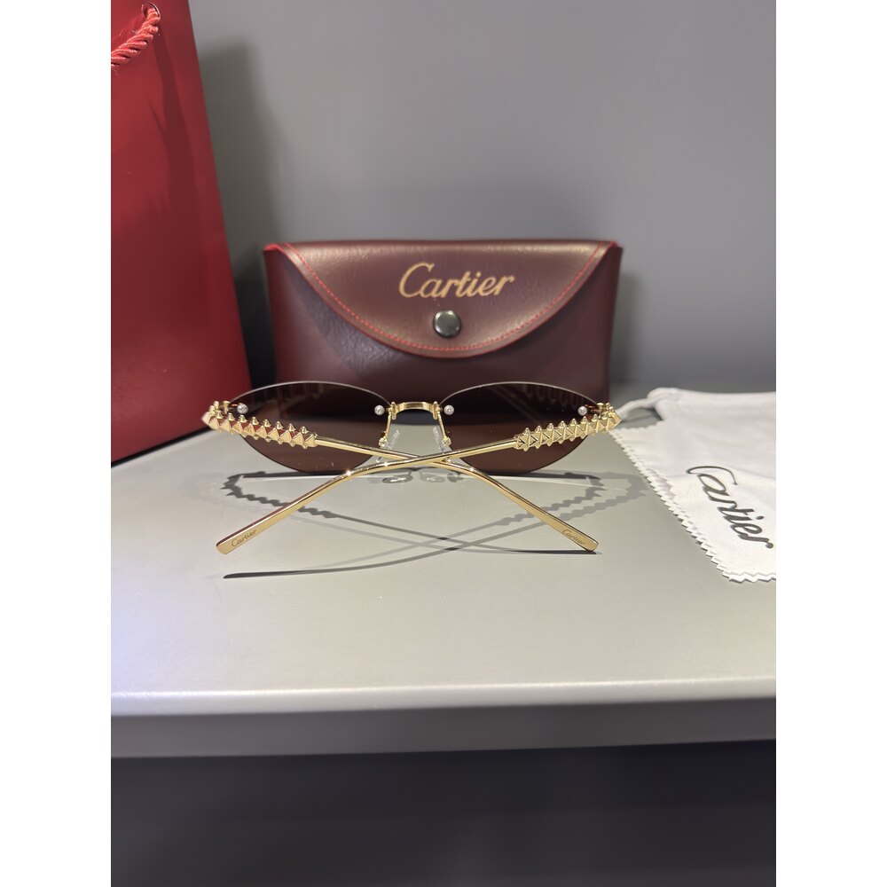 Cartier Gözlük Unisex ( Kahve Cam )