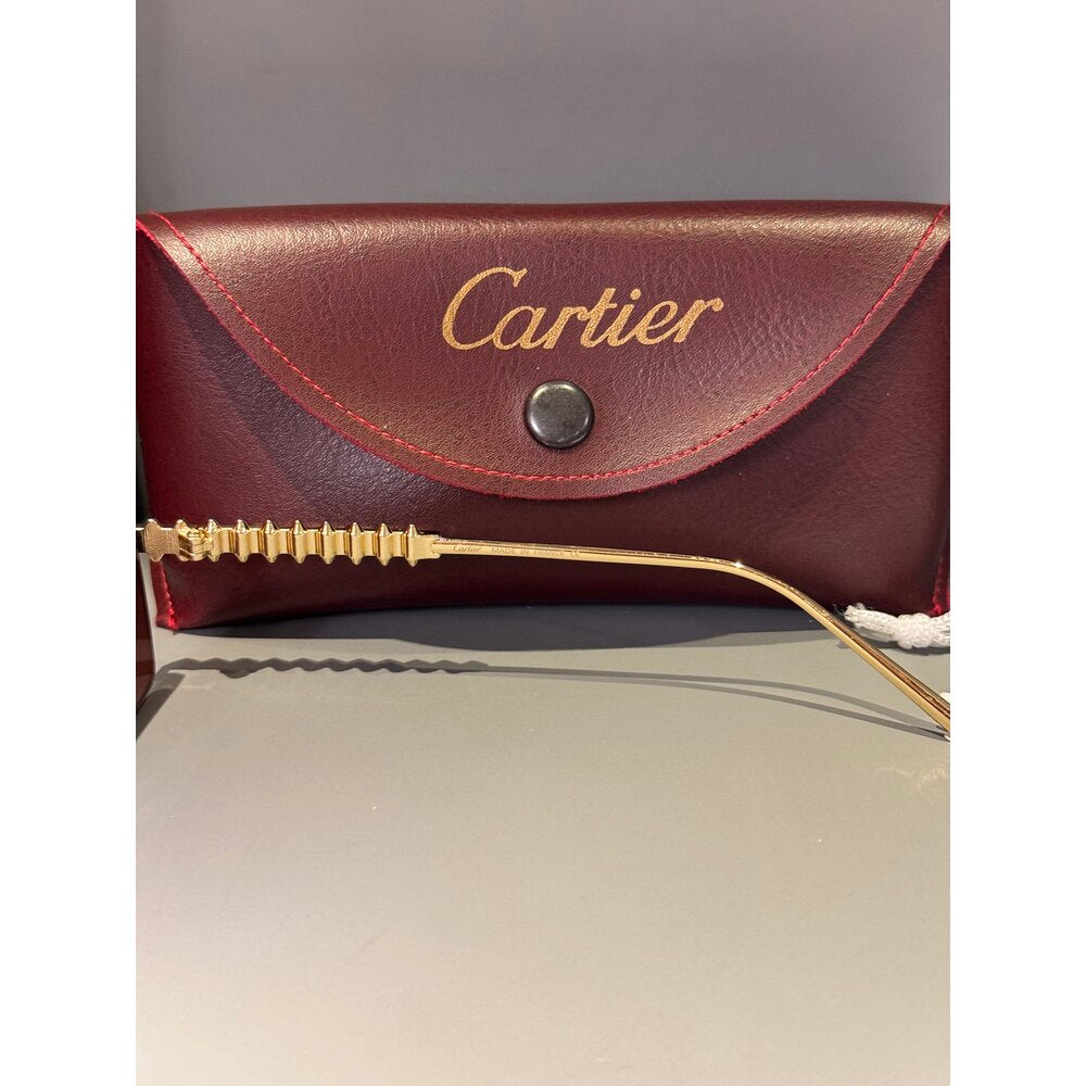 Cartier Gözlük Unisex ( Kahve Cam )
