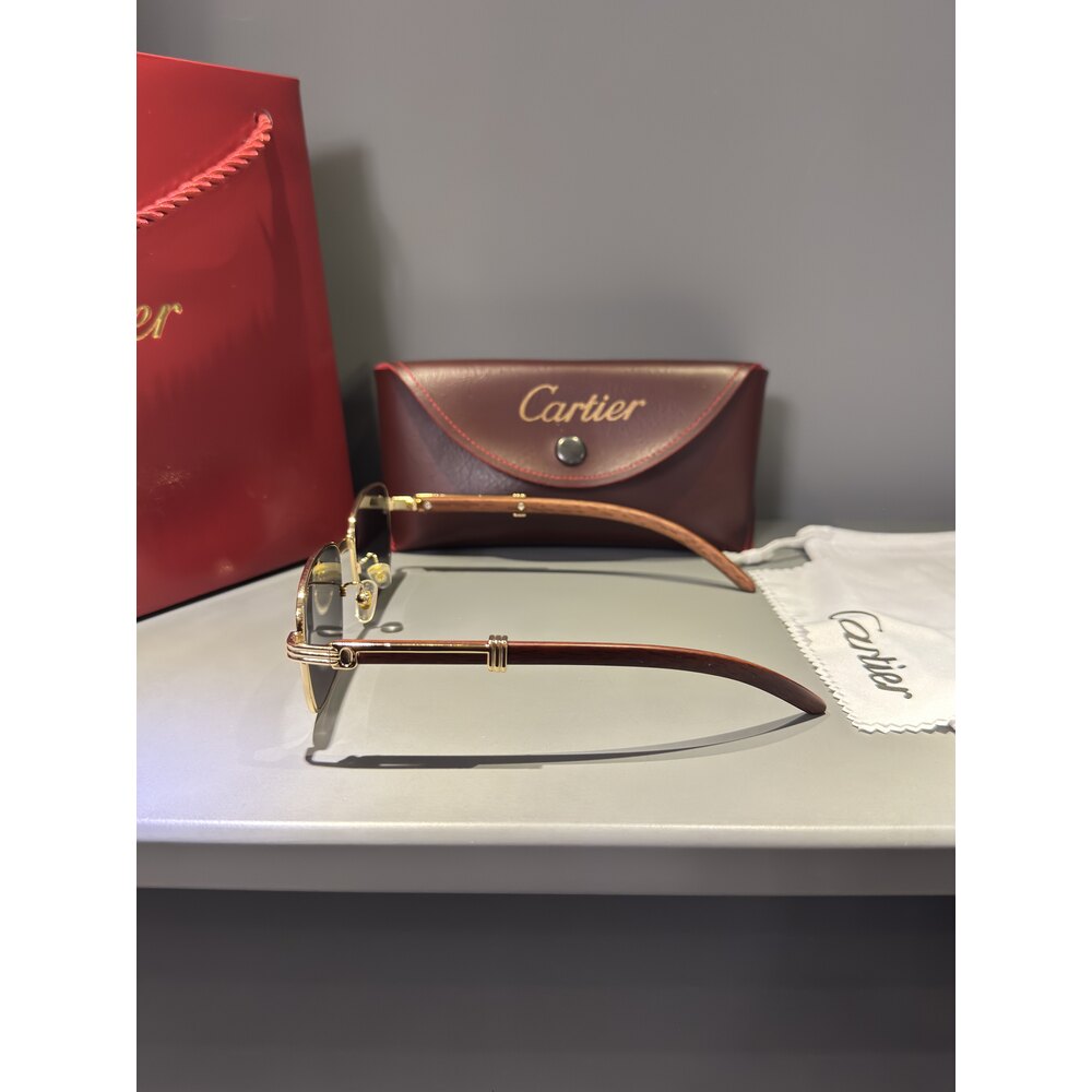 Cartier Gözlük Erkek ( Ahşap )