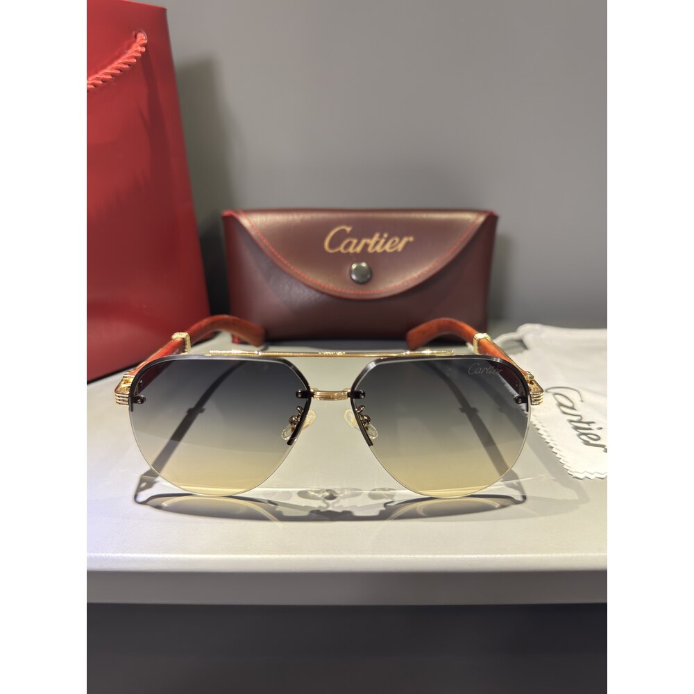 Cartier Gözlük Erkek ( Ahşap )