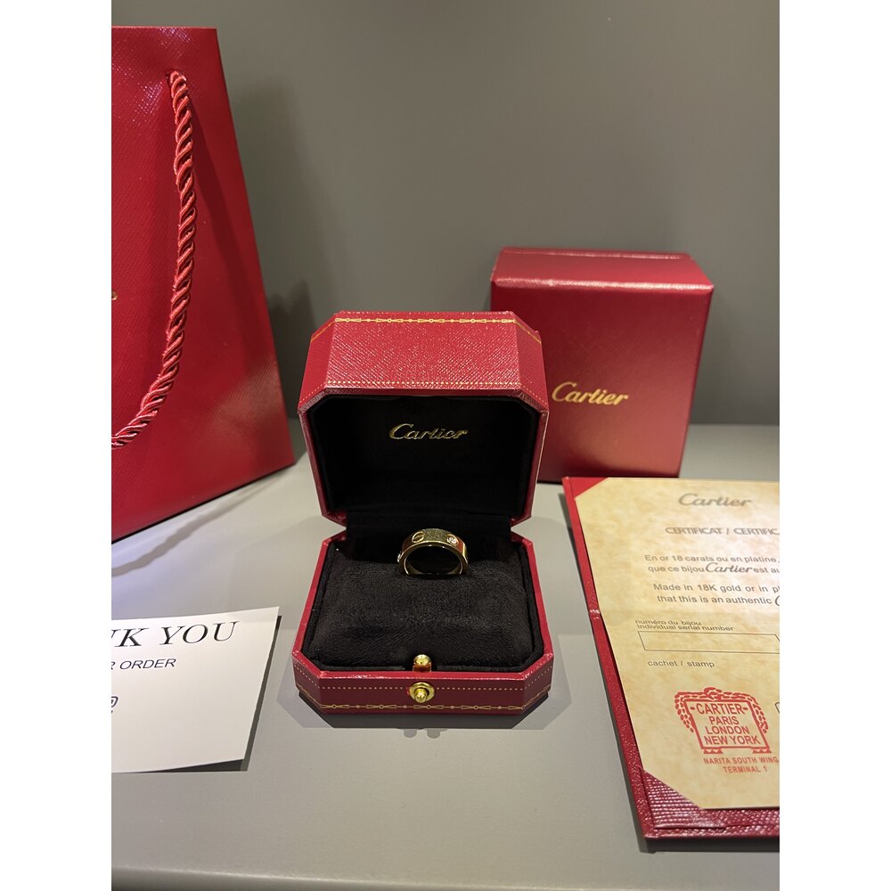 Cartier Unisex Yüzük ( Taşlı Gold )