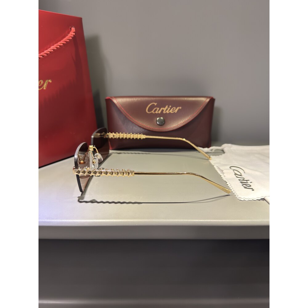 Cartier Gözlük Unisex ( Kahve Cam )