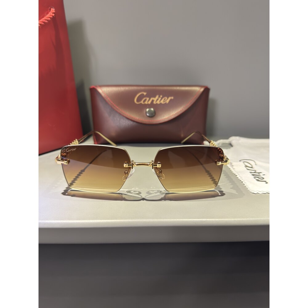 Cartier Gözlük Unisex ( Kahve Cam )