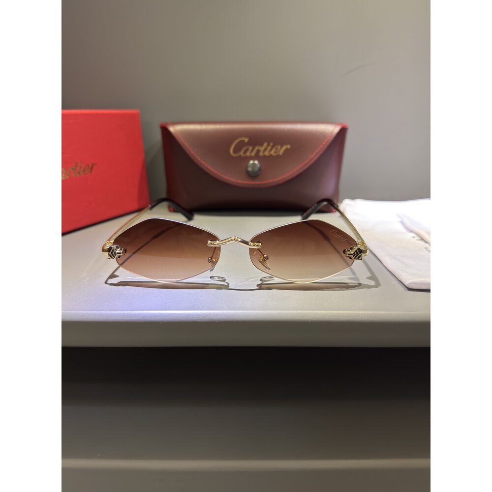 Cartier Gözlük Unisex ( Kahve Cam )