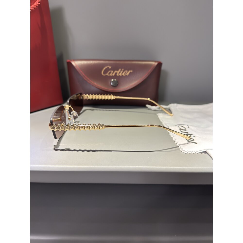 Cartier Gözlük Unisex ( Kahve )