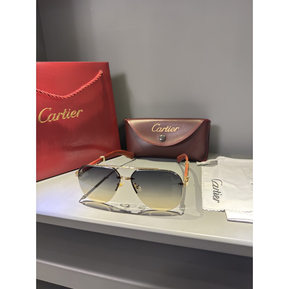 Cartier Gözlük Erkek ( Ahşap )