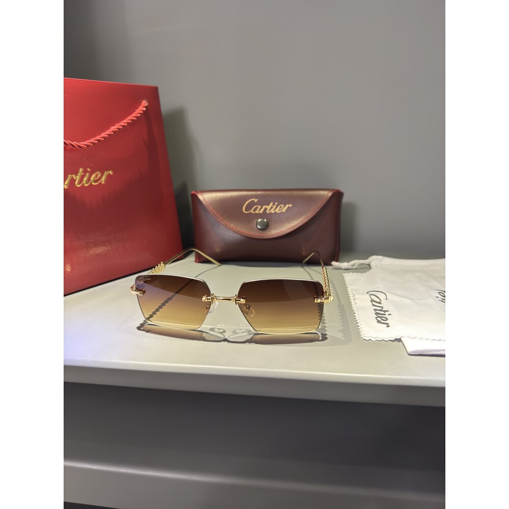 Cartier Gözlük Unisex ( Kahve Cam )