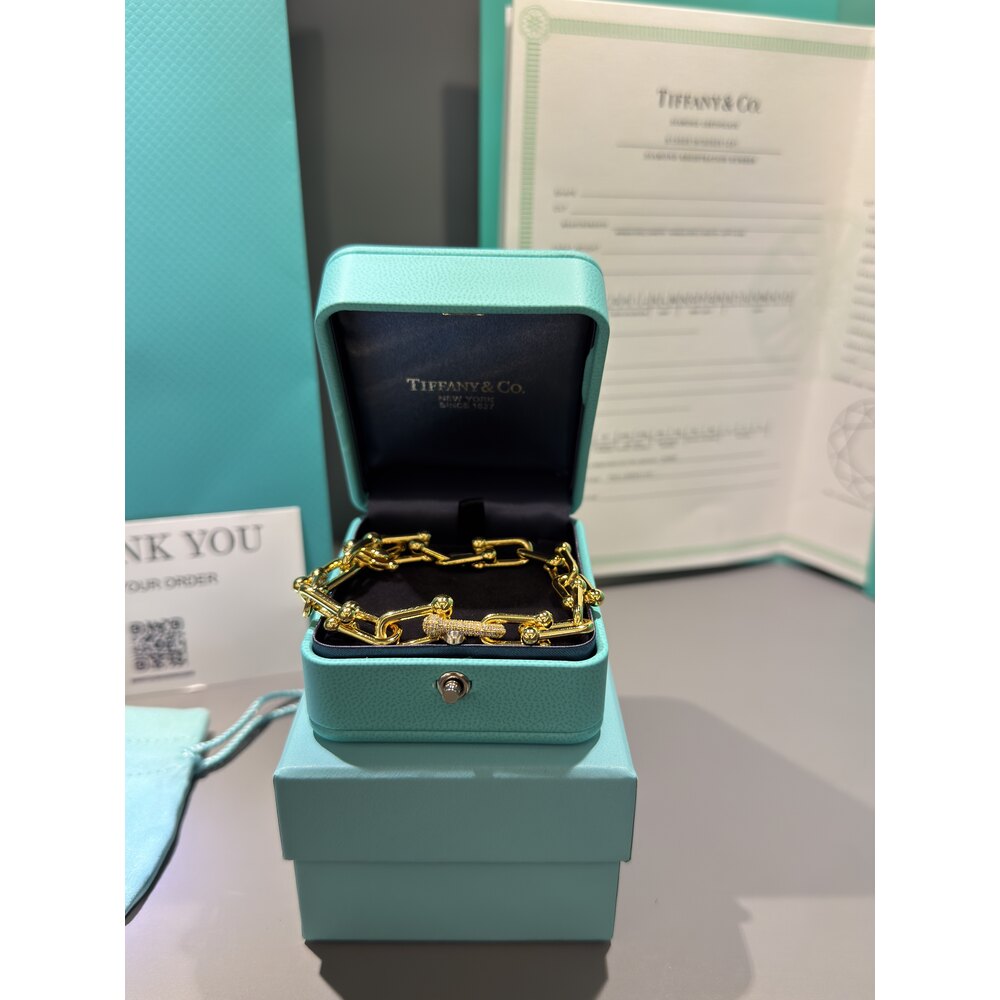 Tiffany Co Unisex Bileklik ( Gold Taşlı )