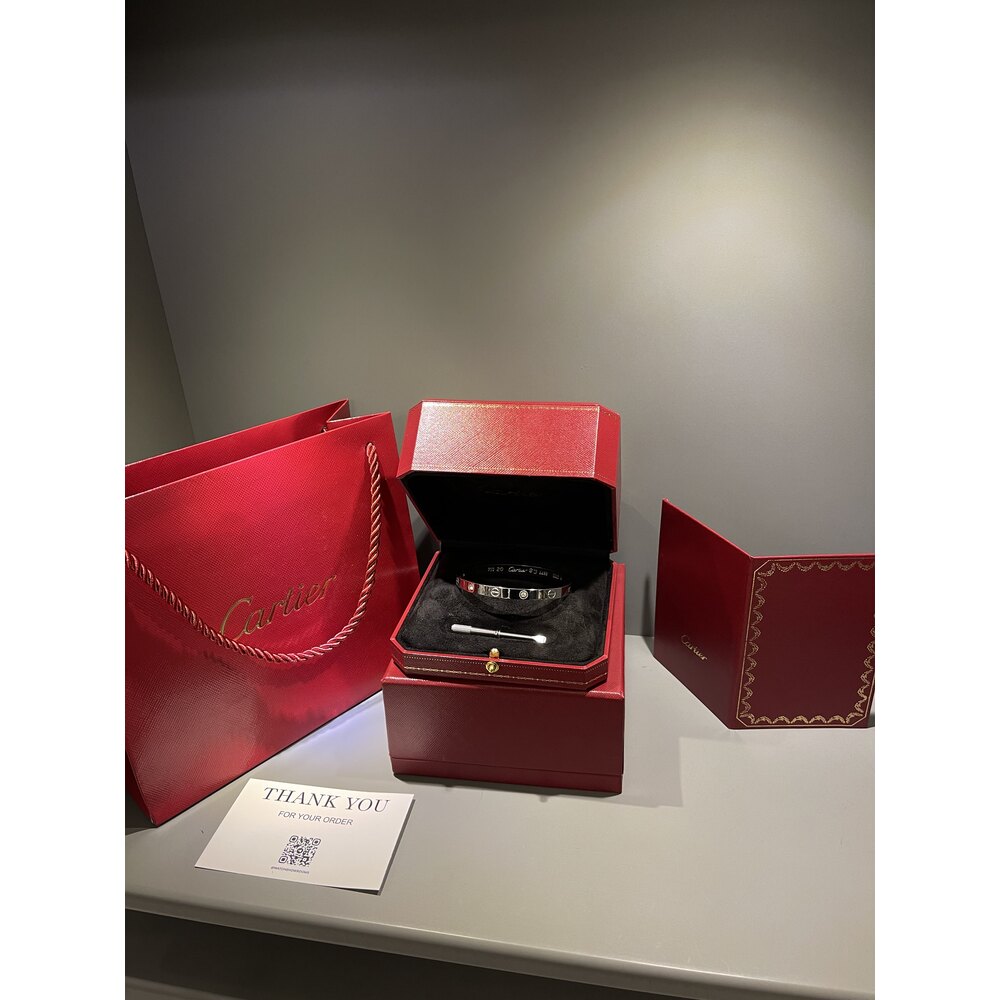 Cartier Unisex Bileklik ( Silver Taşlı )