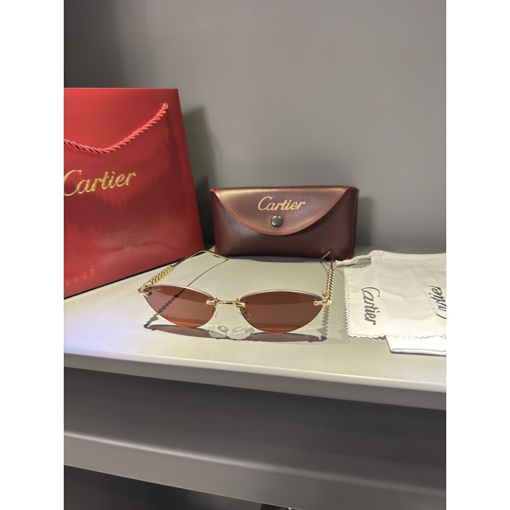 Cartier Gözlük Unisex ( Kahve Cam )