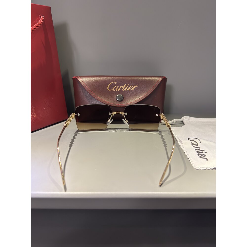 Cartier Gözlük Unisex ( Kahve Cam )