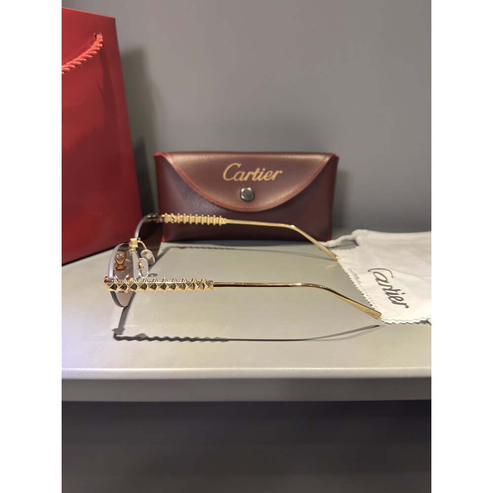 Cartier Gözlük Unisex ( Kahve Cam )