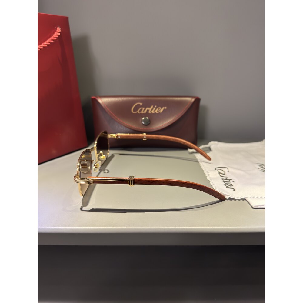 Cartier Gözlük Erkek ( Ahşap )
