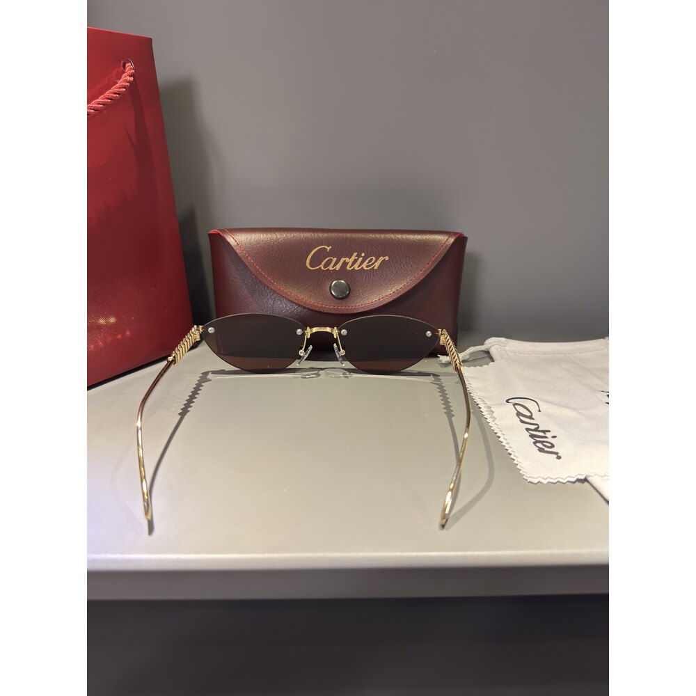 Cartier Gözlük Unisex ( Kahve Cam )