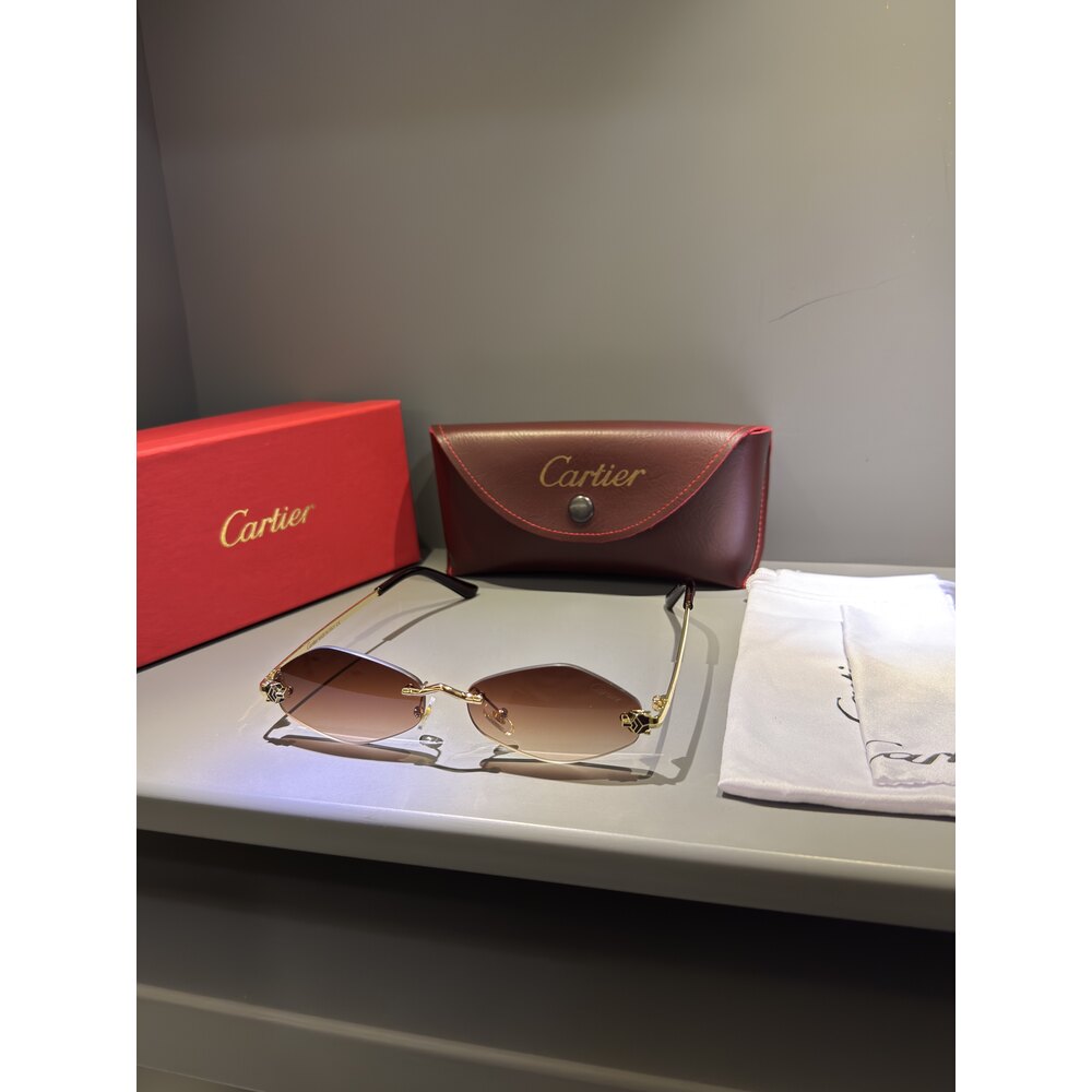 Cartier Gözlük Unisex ( Kahve Cam )