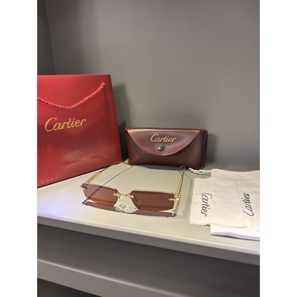 Cartier Gözlük Unisex ( Kahve )