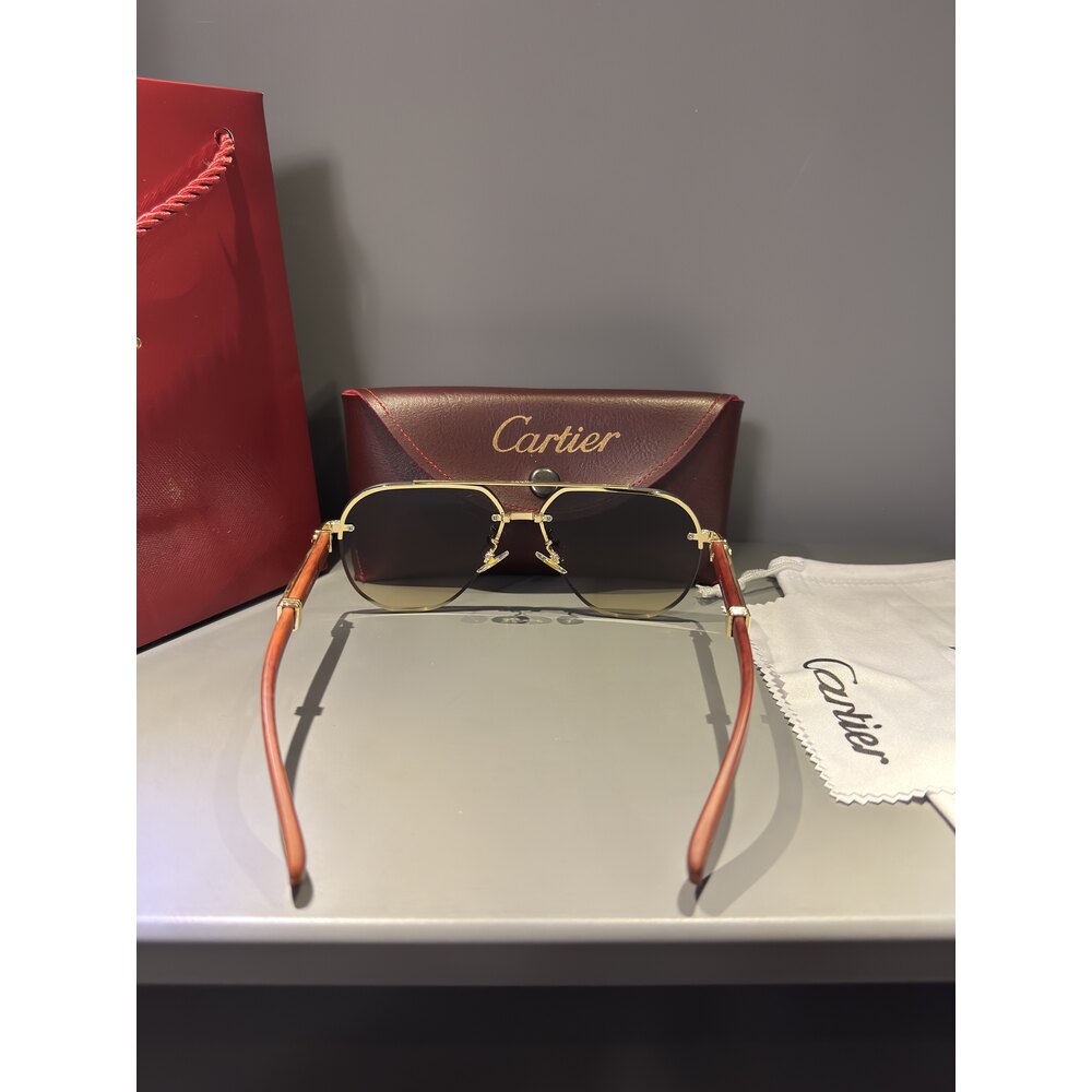 Cartier Gözlük Erkek ( Ahşap )