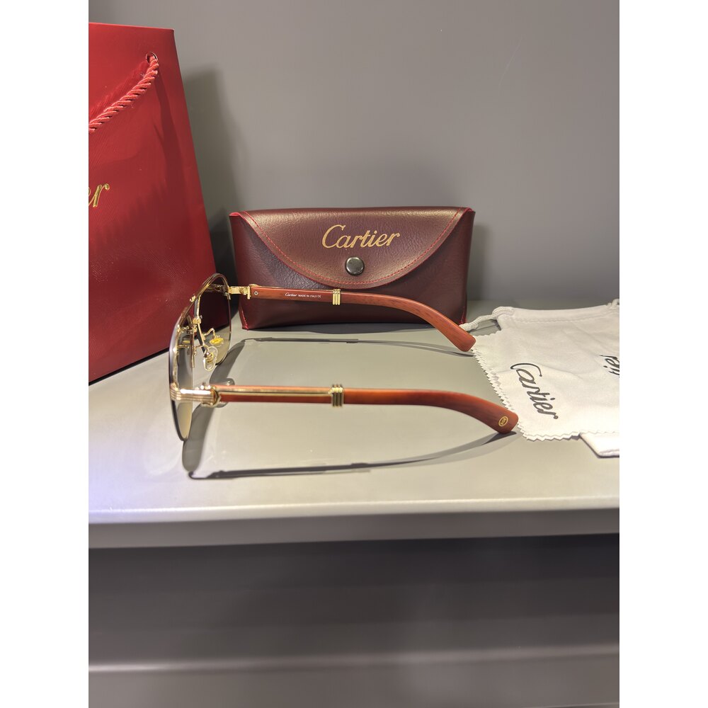 Cartier Gözlük Erkek ( Ahşap )