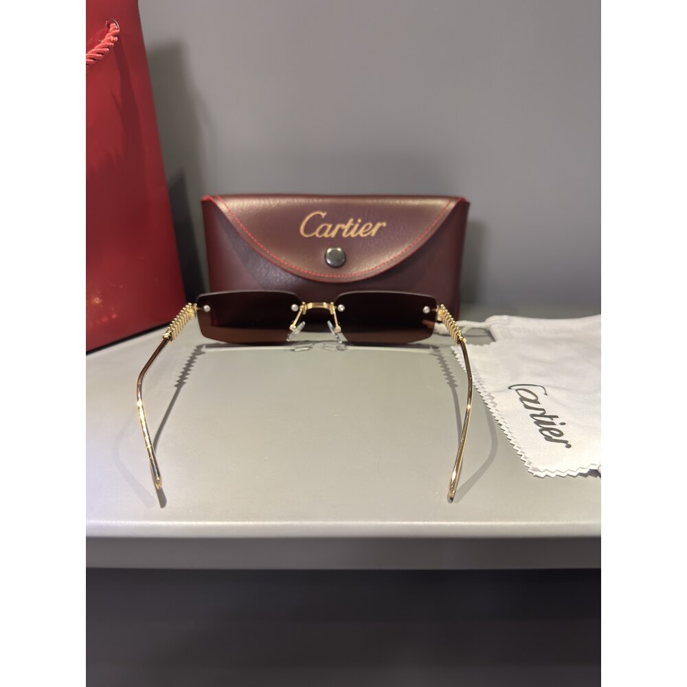 Cartier Gözlük Unisex ( Kahve )