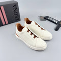 ZEGNA Triple Stitch Leather Sneaker