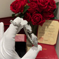 Cartier Panther’e Silver Taşlı Bileklik Yüzük Set