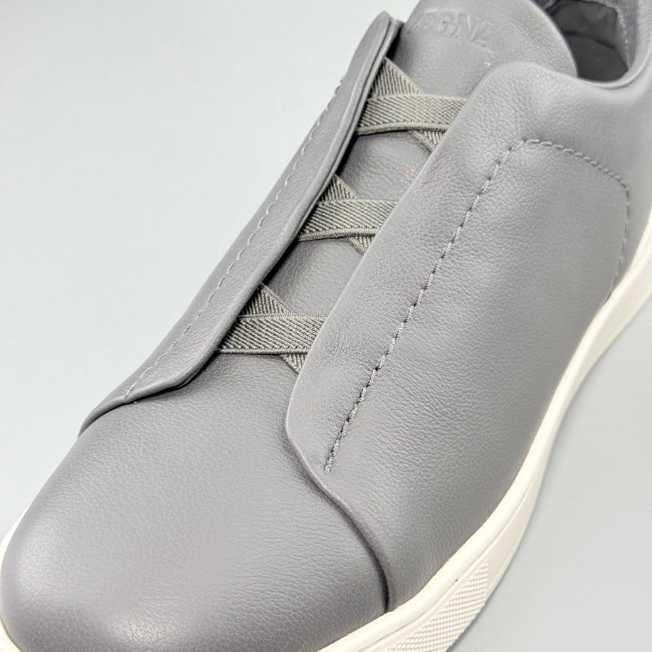 ZEGNA Triple Stitch Leather Sneaker
