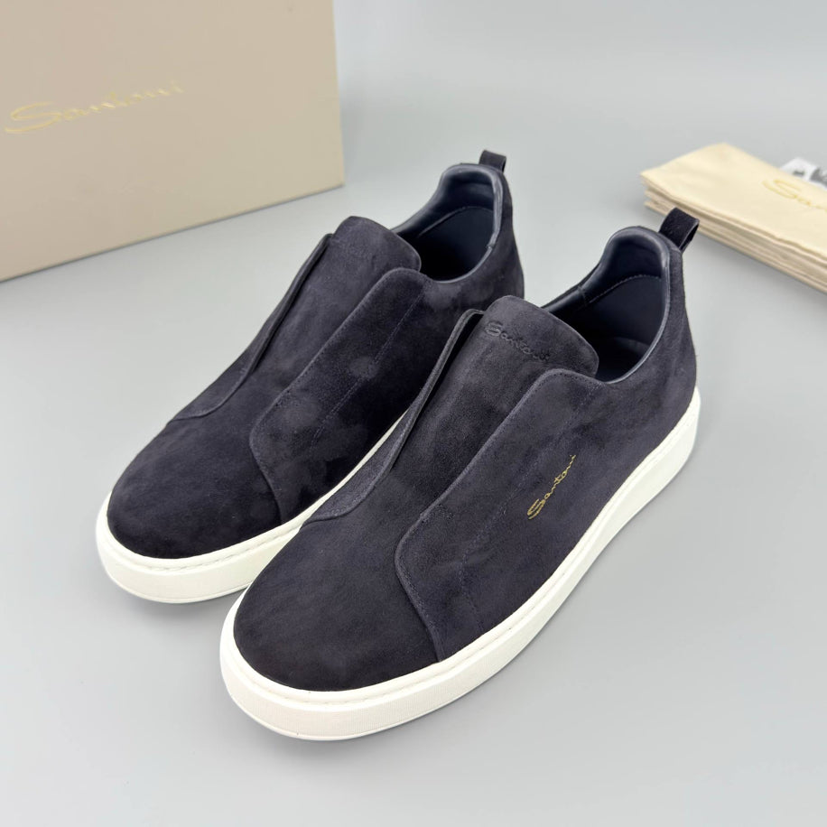 Santoni Classic Suede Sneaker
