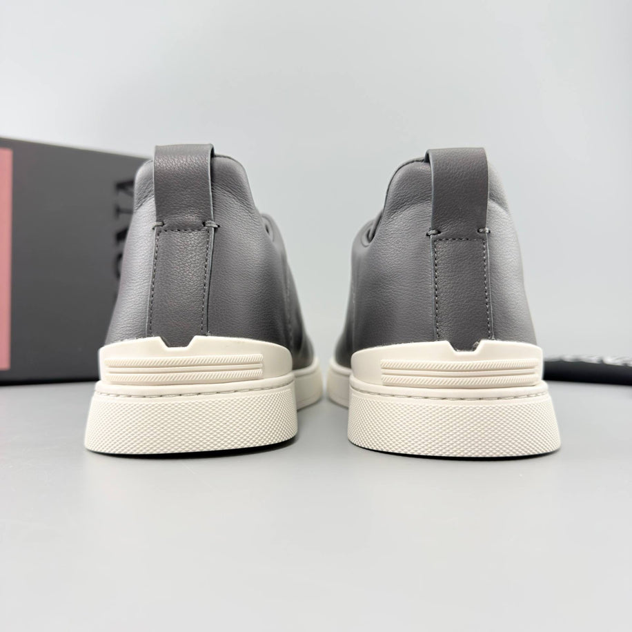 ZEGNA Triple Stitch Leather Sneaker