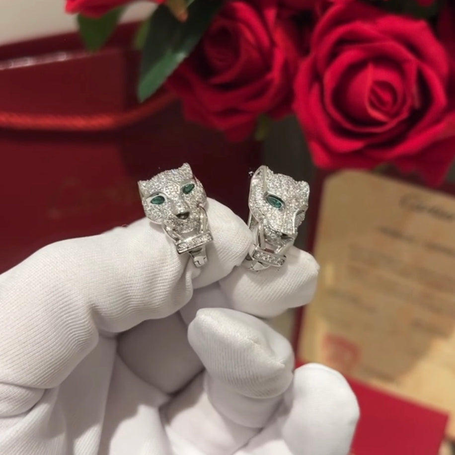 Cartier Panther’e Silver Taşlı Küpe