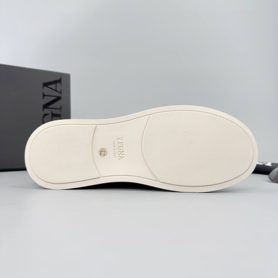 ZEGNA Triple Stitch Leather Sneaker