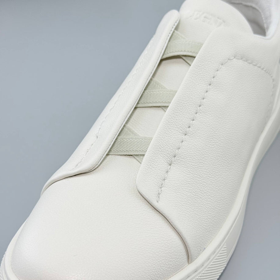 ZEGNA Triple Stitch Leather Sneaker