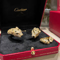 Cartier Panther’e Gold Taşlı Bileklik Yüzük Set